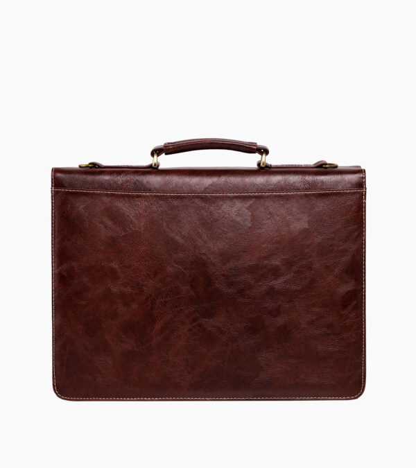 Cartable "Élégie" en cuir - Vue arrière