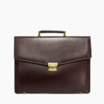 Cartable en cuir "Sérénité" - Vue de face