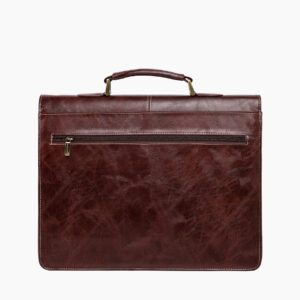 Cartable "Solstice" en cuir - Vue arrière