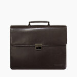 Cartable en cuir véritable "Essence" - Vue de face