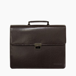 Cartable en cuir véritable "Essence" - Vue de face