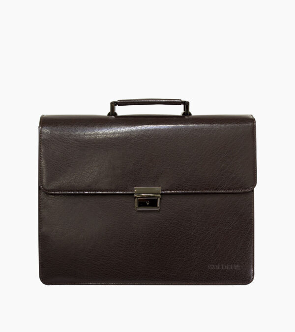 Cartable en cuir véritable "Essence" - Vue de face