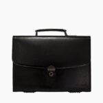 Cartable en cuir "Nexus" - Vue de face