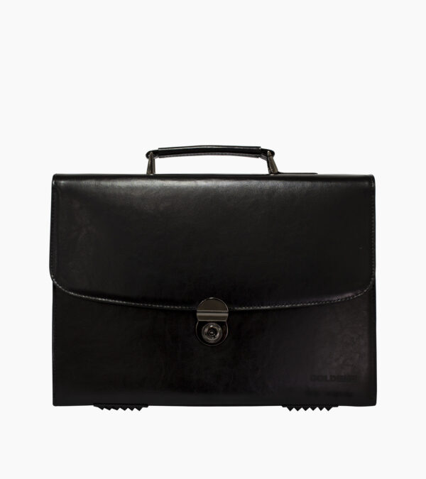 Cartable en cuir "Nexus" - Vue de face