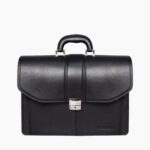 Vue de côté du cartable en cuir Élite