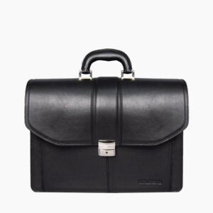 Vue de côté du cartable en cuir Élite