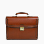 Cartable en cuir véritable "Méridien" - Vue de face