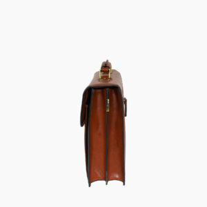 Cartable en cuir "Méridien" - Vue de profil