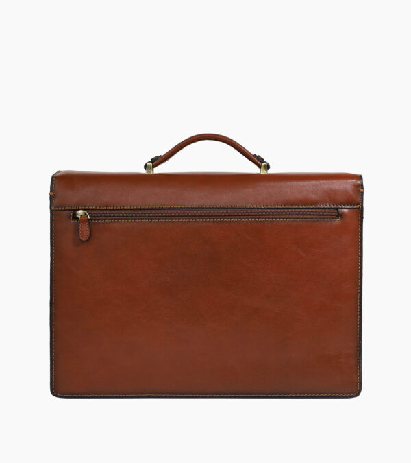 Cartable "Atlas" en cuir - Vue arrière