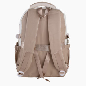 Sac à dos scolaire Stripe – Polyester , Confort matelassé, | collège & lycée | GOLDEN SBM - Beige – Image 3