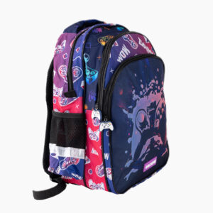 Sac à dos enfant imprimé – confortable | Primaire & Collège | GOLDEN SBM - Noir – Image 4