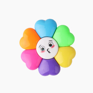 Surligneurs fantaisie – Fleur 6 couleurs | Design ludique & compact | GOLDEN SBM – Image 1