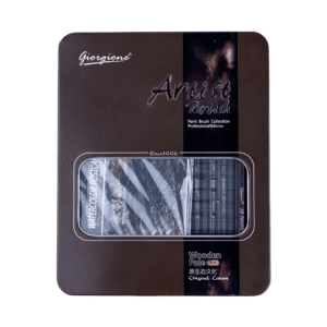 PINCEAUX KIT DE 12 PCS BOIS + 3 OUTILS BOITE METAL GIORGIONE 46042 – Image 4