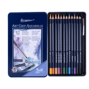CRAYONS DE COULEURS AQUARELLE DE 12 BOITE METALLIQUE GIORGIONE 46301 – Image 4