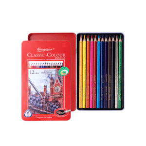 CRAYONS DE COULEURS DE 12 BOITE METALLIQUE GIORGIONE 46304 – Image 3
