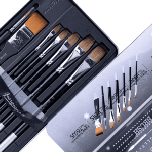 PINCEAUX KIT DE 8 PCS NYLON BOITE METAL GIORGIONE 46405 – Image 3