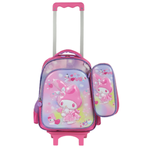 Sac à dos préscolaire avec chariot – 12 Litres, Robuste | Maternelle & Primaire | GOLDEN SBM – My Melody – Image 1