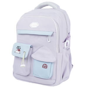 Sac à Dos Primaire – 22 Litres | Scolaire | GOLDEN SBM – Mauve – Image 3