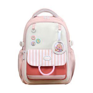 Sac à dos Moyen – Capacité 22L | Primaire & Collège | GOLDEN SBM – Saumon – Image 1