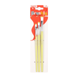 Pinceaux Écolier – Poils Synthétiques, Forme Plate | Maternelle & Primaire | GOLDEN SBM – Image 1