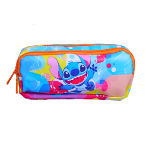 Trousse Rectangulaire Big Stitch – Grand Format | Maternelle & Primaire | GOLDEN SBM – Stitch / Orange – Image 1
