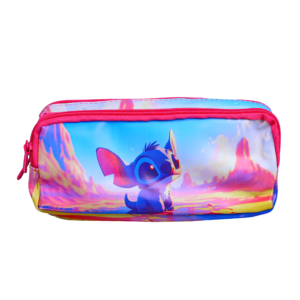 Trousse Rectangulaire Big Stitch – Grand Format | Primaire & Collège | GOLDEN SBM – Rouge / Stitch – Image 1