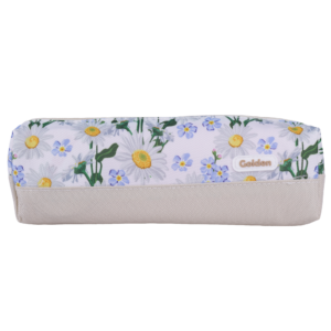 Trousse Rectangulaire Flower – Motif Floral | Maternelle & Primaire | GOLDEN SBM – Beige – Image 1