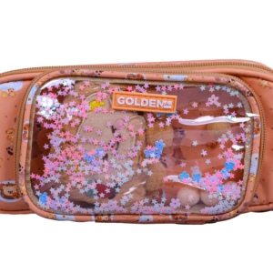 Trousse Rectangulaire Bear – Design Ludique et Pratique | Maternelle & Primaire | GOLDEN SBM – Marron – Image 3