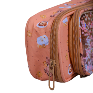 Trousse Rectangulaire Bear – Design Ludique et Pratique | Maternelle & Primaire | GOLDEN SBM – Marron – Image 4