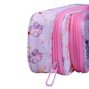 Trousse Rectangulaire Glasses – Design Stylé | Scolaire & Bureau | GOLDEN SBM – Rose – Image 3
