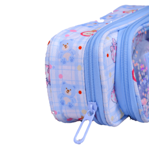 Trousse Rectangulaire Glasses – Design Moderne | Scolaire & Bureau | GOLDEN SBM – Bleu – Image 3