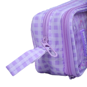 Trousse Rectangulaire Kitty – Design Élégant | Maternelle & Primaire | GOLDEN SBM – Kitty - Mauve – Image 2