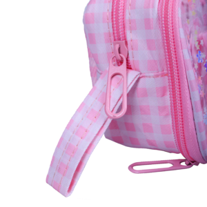 Trousse Rectangulaire – Zippée & Pratique | Maternelle & Primaire | GOLDEN SBM – Rose / Kitty – Image 3