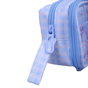 Trousse Rectangulaire Kitty – Design Élégant | Scolaire & Bureau | GOLDEN SBM – Bleu – Image 3
