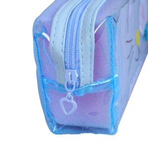 Trousse Rectangulaire – Transparente | Scolaire & Bureau | GOLDEN SBM – Bleu – Image 3