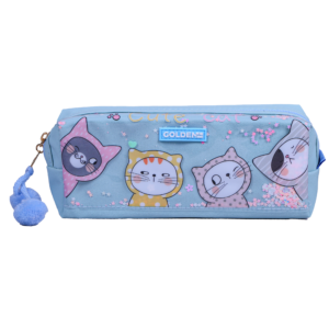 Trousse Rectangulaire Cartoon – Design Pratique | Scolaire & Bureau | GOLDEN SBM – Bleu – Image 1