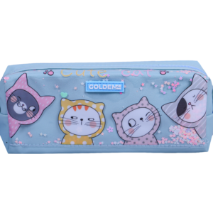 Trousse Rectangulaire Cartoon – Design Pratique | Scolaire & Bureau | GOLDEN SBM – Bleu – Image 2