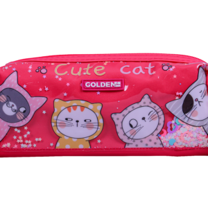Trousse Rectangulaire Cartoon – Design Pratique | Scolaire & Bureau | GOLDEN SBM – Rouge – Image 3