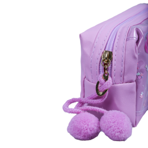 Trousse Rectangulaire Glassy – Fin Brillant, Design Moderne | Scolaire & Bureau | GOLDEN SBM – Mauve – Image 3