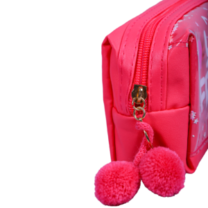 Trousse Rectangulaire Glassy – Fin Brillant | Scolaire & Bureau | GOLDEN SBM – Rouge – Image 3