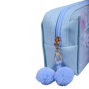 Trousse Rectangulaire Glassy – Design Moderne, Finition Brillante | Scolaire & Bureau | GOLDEN SBM – Bleu – Image 3