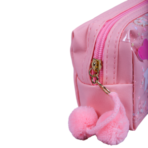 Trousse Rectangulaire Glassy – Fin Brillant, Design Moderne | Scolaire & Bureau | GOLDEN SBM – Saumon – Image 3