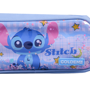 Trousse Rectangulaire Stitch – Design Original & Pratique | Maternelle & Primaire | GOLDEN SBM – Stitch Bleu – Image 3