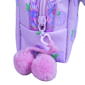 Trousse Rectangulaire Cuty-Bear – Design Ludique | Maternelle & Primaire | GOLDEN SBM – Mauve – Image 3