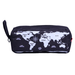 Trousse Rectangulaire MAP – Design Épuré | Scolaire & Bureau | GOLDEN SBM – Noir – Image 1