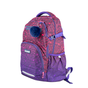 Sac à dos Adolescent Orthopédique – Grand Volume 104L, Ergonomique | Collège & Lycée | GOLDEN SBM – Violet – Image 1