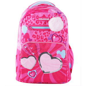 Sac à dos Adolescent Orthopédique – Grand Volume 104L | Collège & Lycée | GOLDEN SBM – Love Pink – Image 1