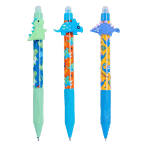 Stylo Fantaisie Effaçable – Motifs Dinosaure | Scolaire & Bureau | GOLDEN SBM – Dinosaure – Image 1